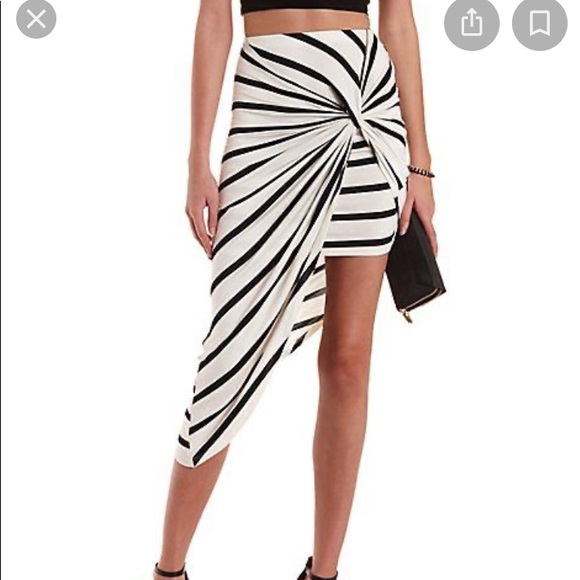Charlotte Russe Dresses & Skirts - Black & White Striped Charlotte Russe Skirt